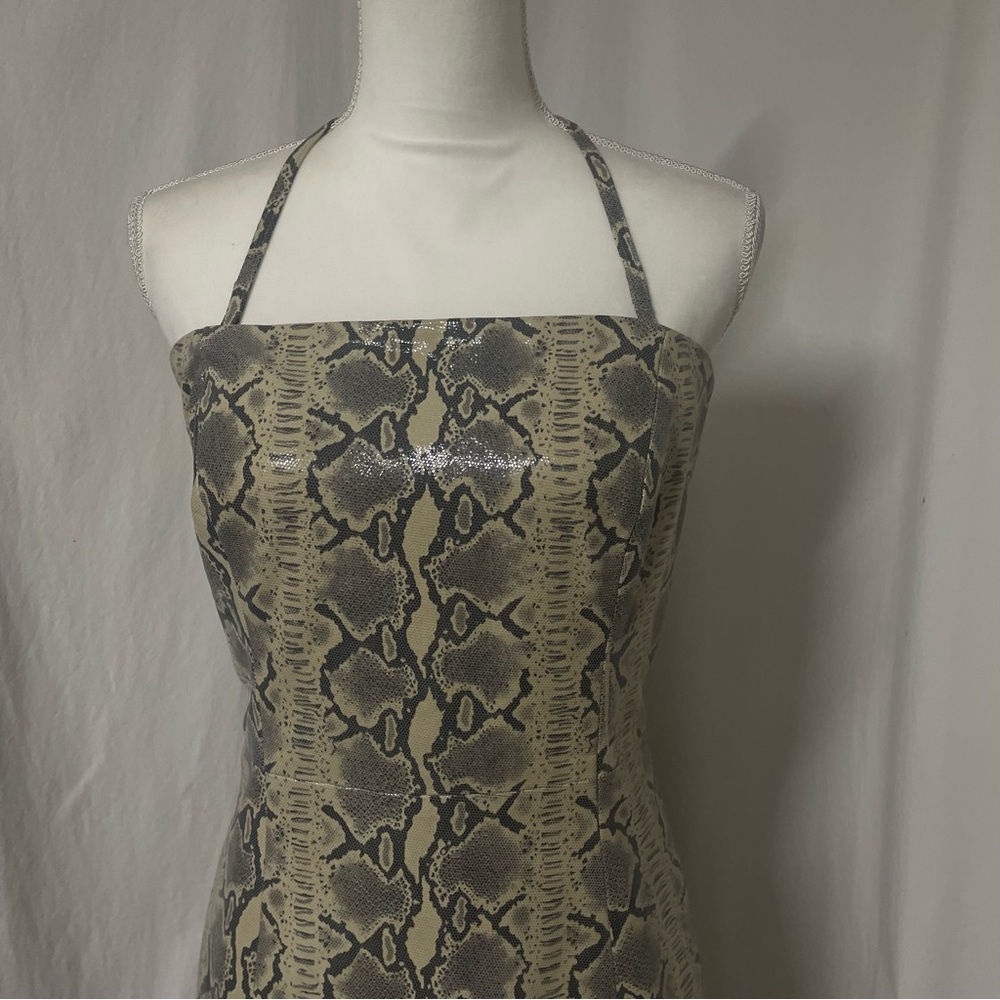 Vintage St. Vincent Python Leather Sheath Dress 8 - image 2